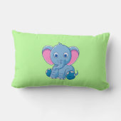 Coussin Rectangle Bébé Éléphant Dessin Animé Clipart-64832 (Verso)