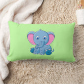 Coussin Rectangle Bébé Éléphant Dessin Animé Clipart-64832 (Couverture)