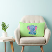 Coussin Rectangle Bébé Éléphant Dessin Animé Clipart-64832 (Chaise)