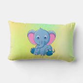 Coussin Rectangle Bébé Éléphant Dessin Animé Clipart-64832 (Verso)
