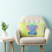 Coussin Rectangle Bébé Éléphant Dessin Animé Clipart-64832 (Chaise)