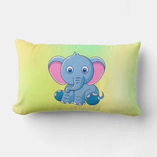 Coussin Rectangle Bébé Éléphant Dessin Animé Clipart-64832