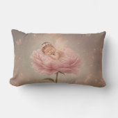 Coussin Rectangle Bébé endormi fleur rose (Recto)