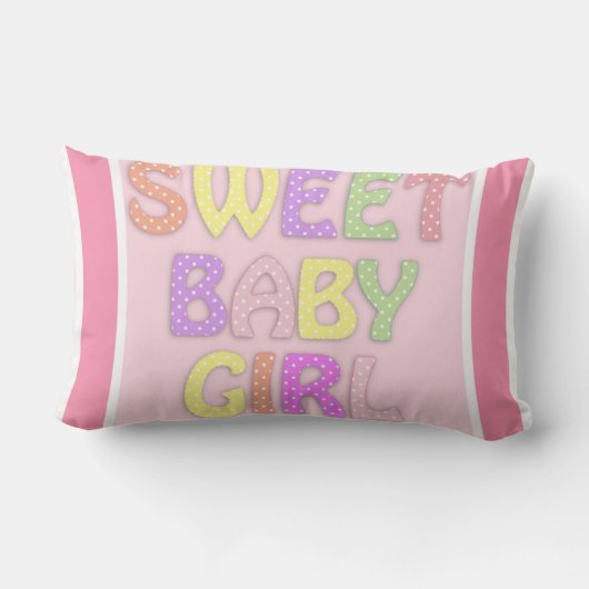 Coussin Rectangle Bébé fille (Verso)