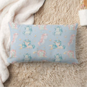 Coussin Rectangle Bébé mignon Unicorn rose bleu pastel Nursery Child (Couverture)
