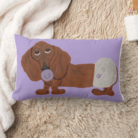 Coussin Rectangle Bébé teckel (Couverture)