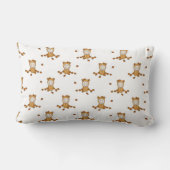 Coussin Rectangle Bébés mignons d'automne dans un motif de feuilles (Verso)