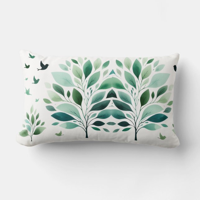 Coussin Rectangle Bécasseau verdoyant (Recto)