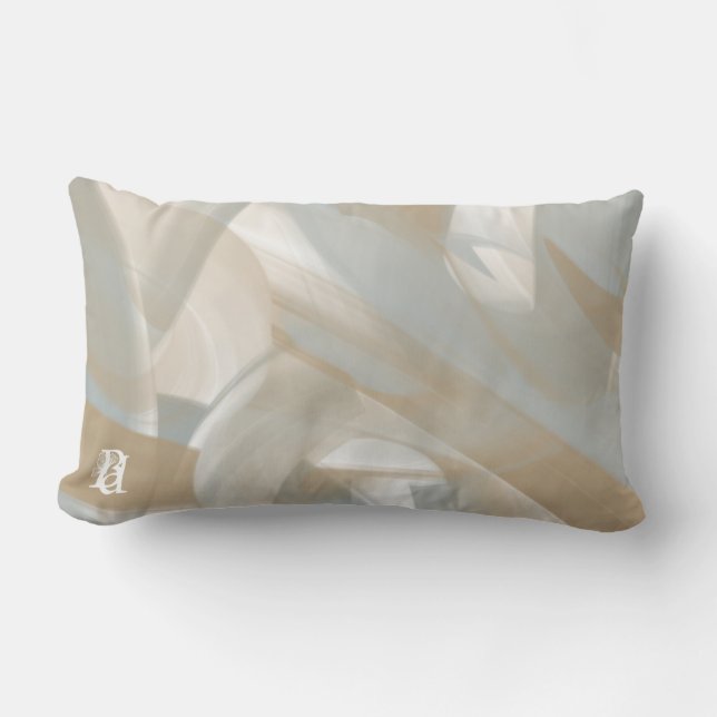 Coussin Rectangle Beige/Coussin Abstrait Intérieur Tendance Sandy To (Recto)