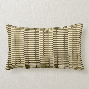 Coussin Rectangle Beige Tan Jaune Design moderne Motif Abstrait