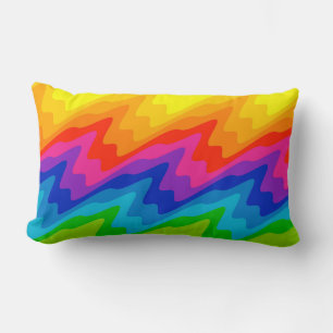 Coussin Rectangle Bel Arc-en-ciel de Couleurs Déformées