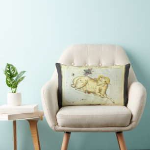 Coussin Rectangle Bélier, Constellation Vintage, Miroir d'Urania