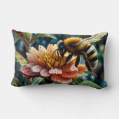 Coussin Rectangle Belle Abeille Sur Fleur (Verso)