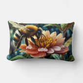 Coussin Rectangle Belle Abeille Sur Fleur (Recto)