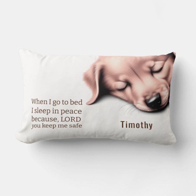 Coussin Rectangle Belle Bible de Chiot (Recto)