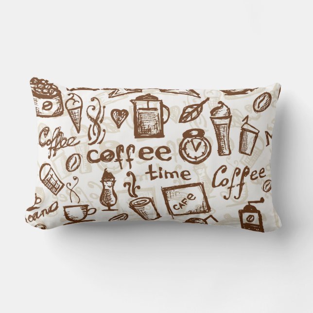 Coussin Rectangle Belle conception de café express de café (Recto)