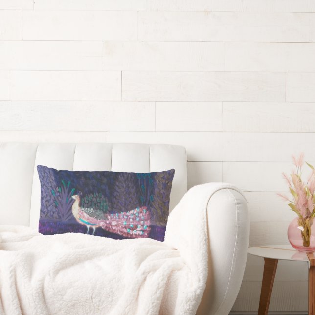 Coussin Rectangle Belle émeraude vert turquoise Peacock (Canapé)