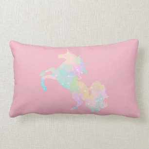 Coussin Rectangle Belle et colorée licorne
