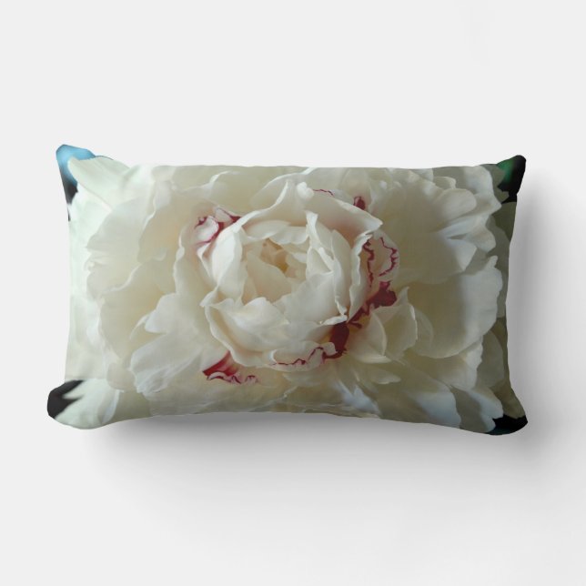 Coussin Rectangle Belle fleur de pivoine (Recto)