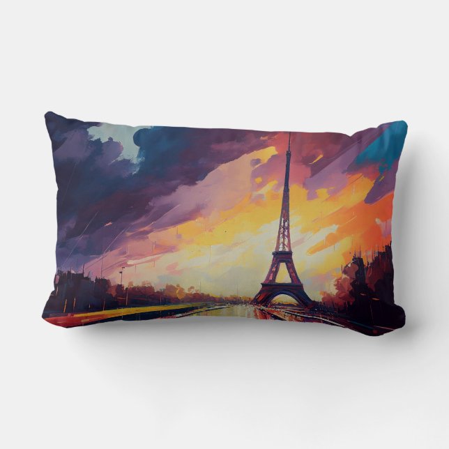 Coussin Rectangle belle image du centre de Paris (Verso)