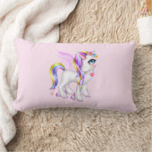 Coussin Rectangle Belle licorne avec Rainbow Mane (Couverture)