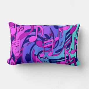 Coussin Rectangle Belle Musique Notes musicales Animées Upbeat Artsy