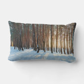 Coussin Rectangle Belle vue sur la forêt de neige (Verso)