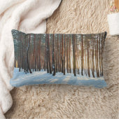 Coussin Rectangle Belle vue sur la forêt de neige (Couverture)