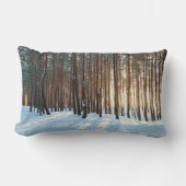 Coussin Rectangle Belle vue sur la forêt de neige (Recto)