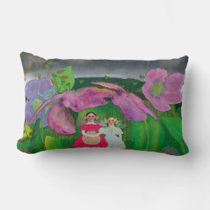 Coussin Rectangle Belles fées d'oreiller dans un jardin