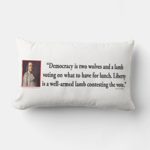 Coussin Rectangle Ben Franklin Sur Le Contrôle Des Armes À Feu
