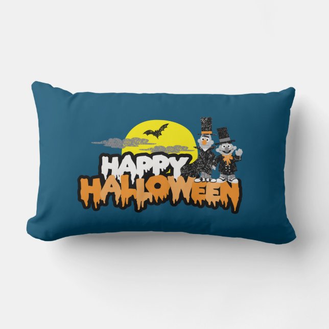 Coussin Rectangle Bert et Ernie | Joyeux Halloween (Recto)