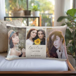Coussin Rectangle Besties Best Friends Modern Photo Collage<br><div class="desc">L'amitié est une belle chose et les besties rendent la vie plus douce ! Ce coussin lumbar moderne célèbre cette amitié d'une manière charmante avec un collage photo de 3 pour inclure quelques-unes de vos photos préférées de votre(vos) meilleur(s) ami(s). Personnalisez le texte avec vos noms et vous avez un...</div>
