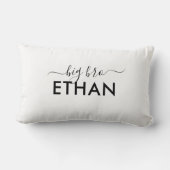 Coussin Rectangle Big Bro | Nouveau Faire-part bébé personnalisé (Verso)