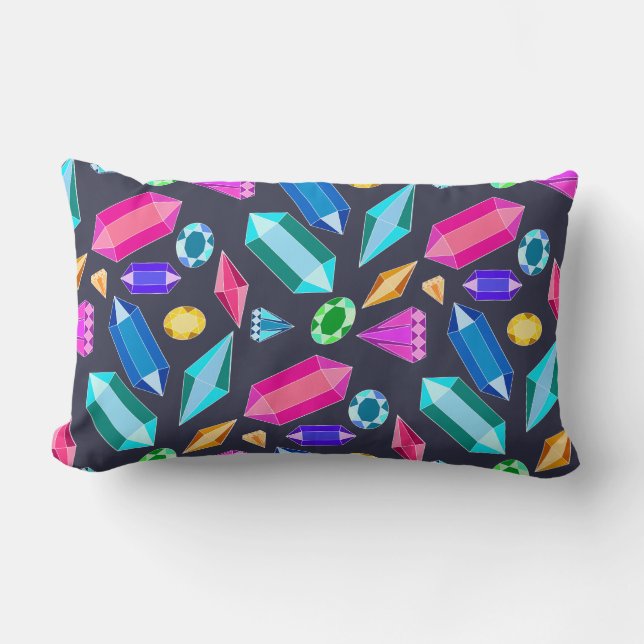 Coussin Rectangle Bijoux Arc-en-ciel lumineux tendance (Recto)