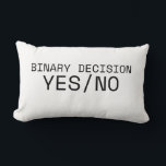 Coussin Rectangle Binary Decision Yes No Minimalist Industrial<br><div class="desc">Support for technical sessions. A sleek, rectangular lumbar pillow with centered "Yes / No" text, providing ergonomic grounding for your office chair or command center.</div>