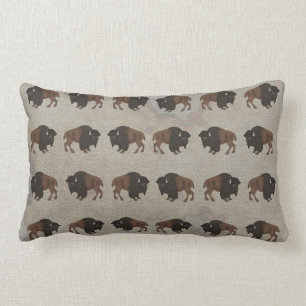Coussin Rectangle Bison Lumbar Lisse PIllow