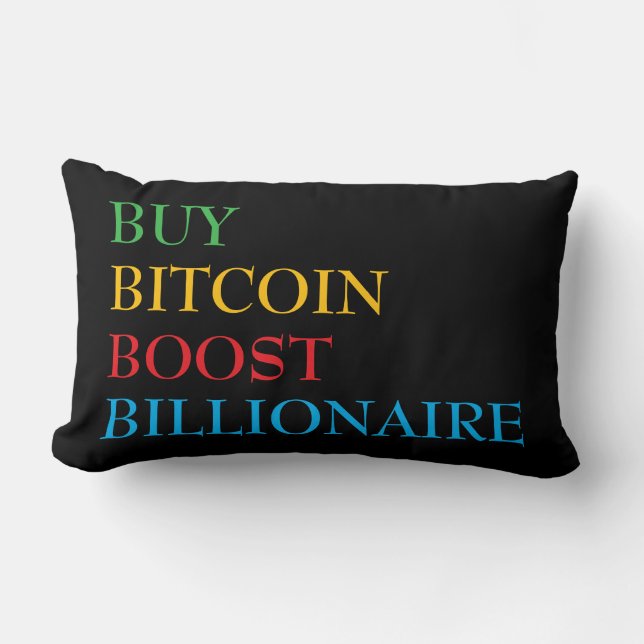 Coussin Rectangle Bitcoin Crypto (Recto)