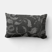 Coussin Rectangle Black and Silver Damask 25e anniversaire de Mariag (Verso)