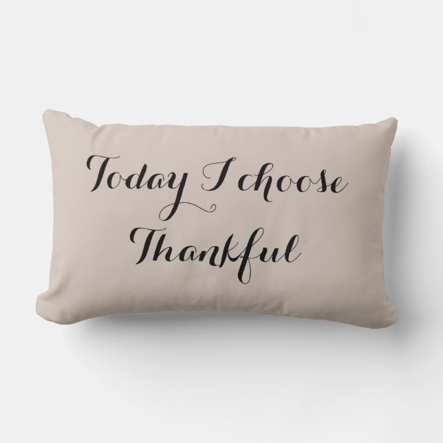 Coussin Rectangle Black et Buff Thankful (Recto)
