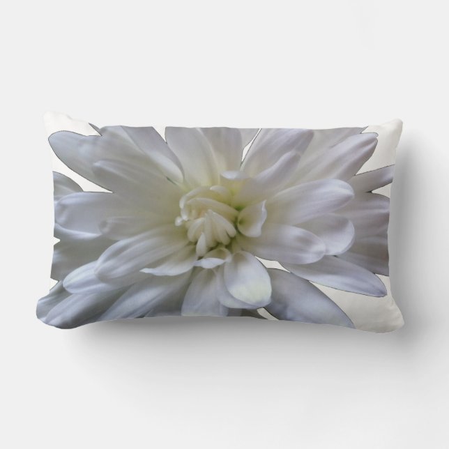 Coussin Rectangle Blanc floral blanc marguerite blanc maman blanche  (Recto)