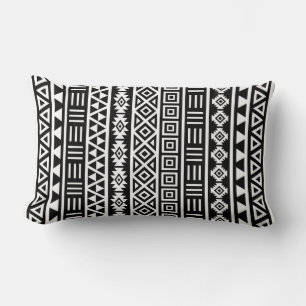 Coussin Rectangle Blanc vertical de Ptn d'influence aztèque sur le