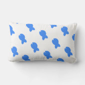 Coussin Rectangle Bleu blanc (Verso)