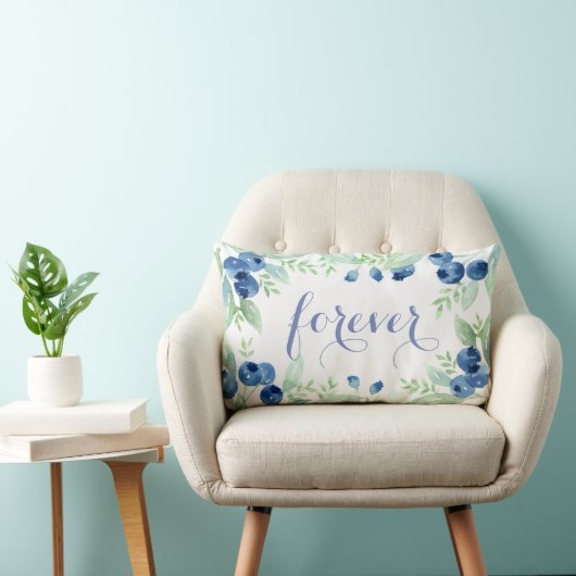 Coussin Rectangle Bleu Bleu Bleu Mi-été Russe Mariage pour toujours (Chaise)