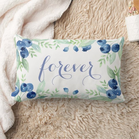 Coussin Rectangle Bleu Bleu Bleu Mi-été Russe Mariage pour toujours (Couverture)