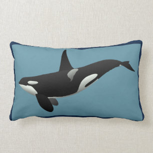 Coussin Rectangle Bleu bleu orque