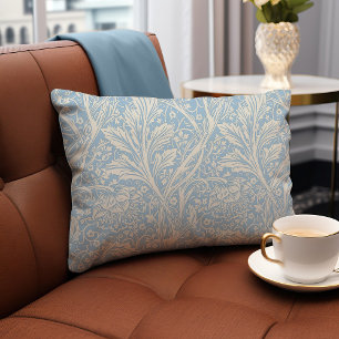 Coussin Rectangle Bleu clair Arcadia William Morris Hawthorn
