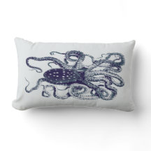 bleu coussin-noir d'encre de poulpe vintage