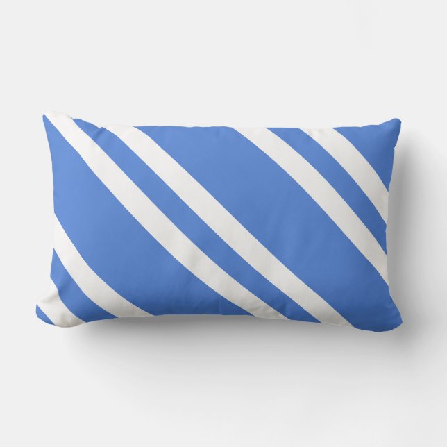 Coussin Rectangle Bleu et blanc (Recto)