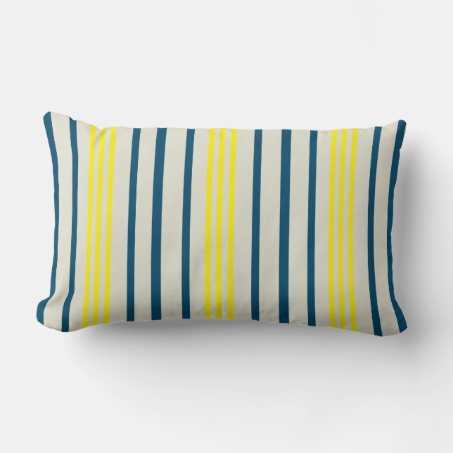 Coussin Rectangle Bleu et jaune (Recto)